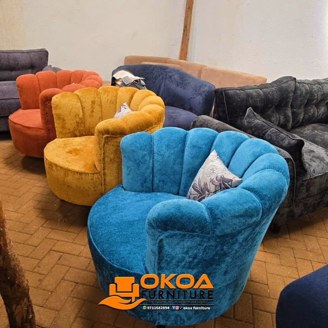 Velvet Shell Armchair