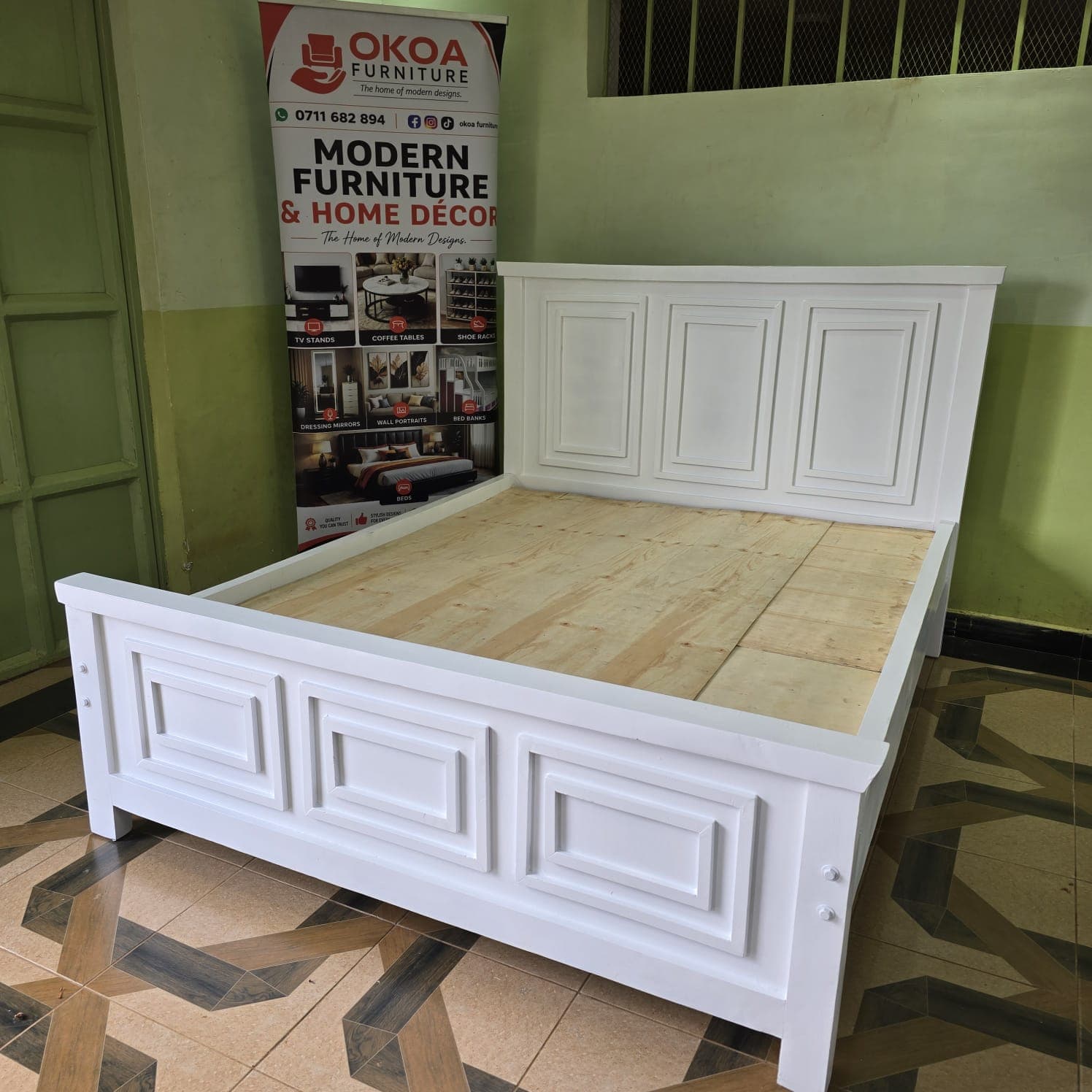 Wooden Panel Bed